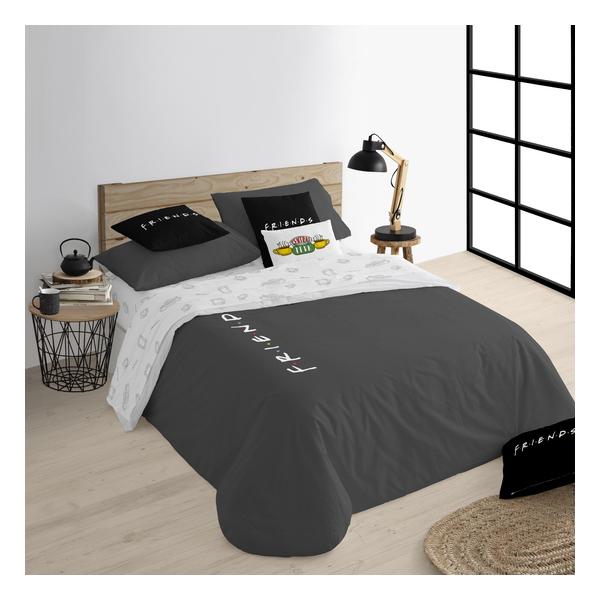 FUNDA NÓRDICA CON BOTONES 100% ALGODÓN MODELO FRIENDS MARENGO PARA CAMA DE 180 (260X240 CM)