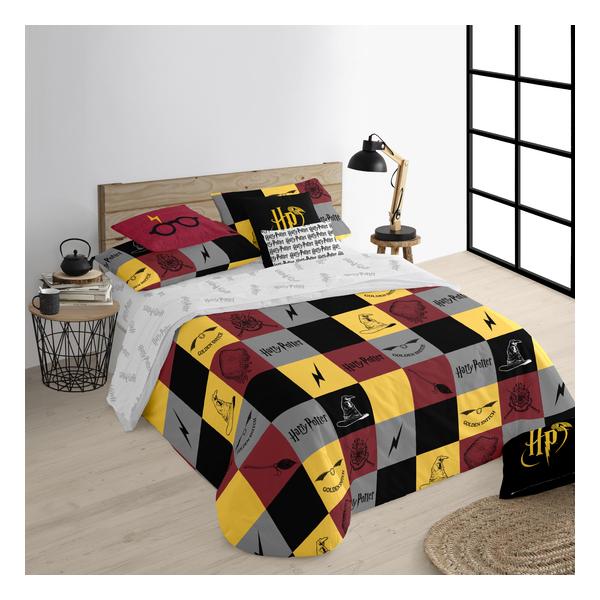 FUNDA NÓRDICA CON BOTONES 100% ALGODÓN MODELO HOGWARTS CUADROS PARA CAMA DE 180 (260X240 CM)