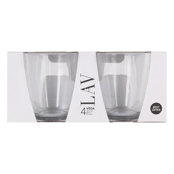 SET 4 VASOS 340CC VEGA BEST OFFER - imagen 1