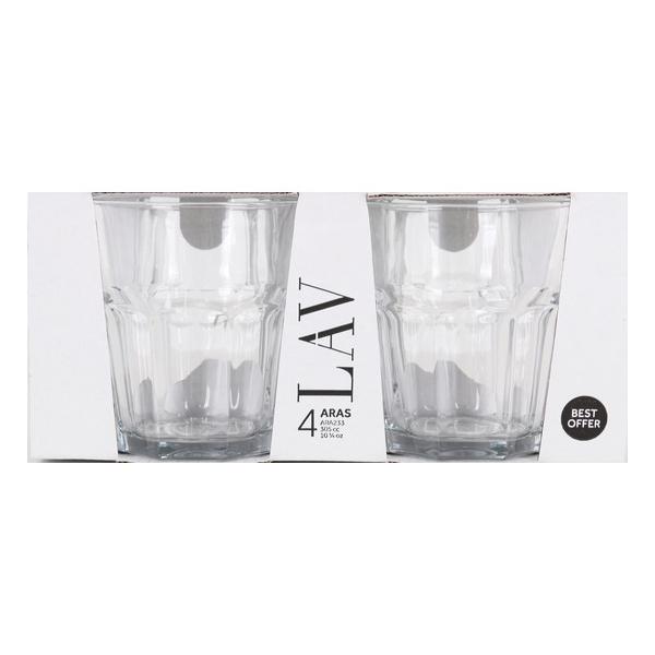 SET 4 VASOS AGUA 305CC ARAS BEST OFFER - imagen 1