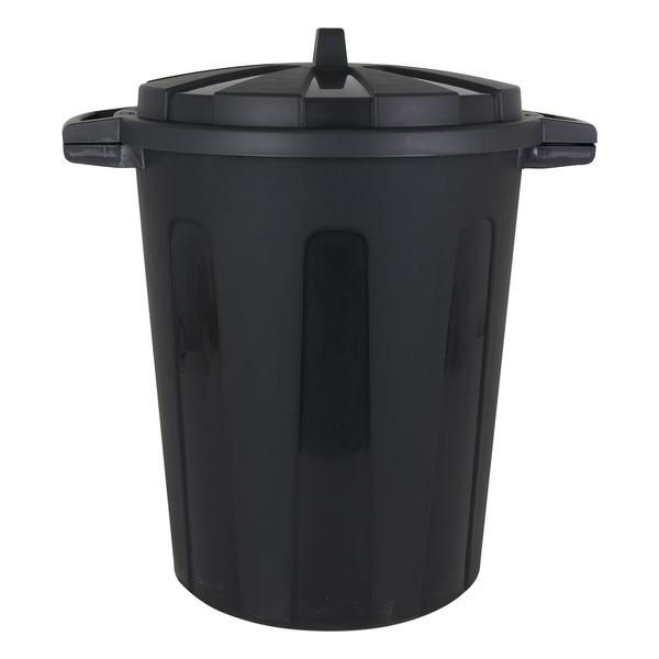 CUBO BASURA CON TAPA 100L NEGRO