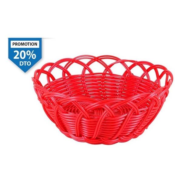 CESTA PP REDONDA ROJO 20X9CM