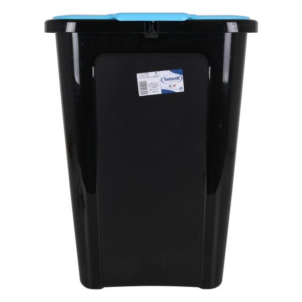 CUBO BASURA COVERLINE 44L NEGRO/TAPA AZUL