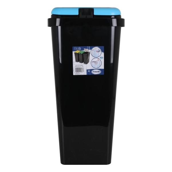 CUBO BASURA RECTANGULAR BIDO 45L NEGRO/AZUL