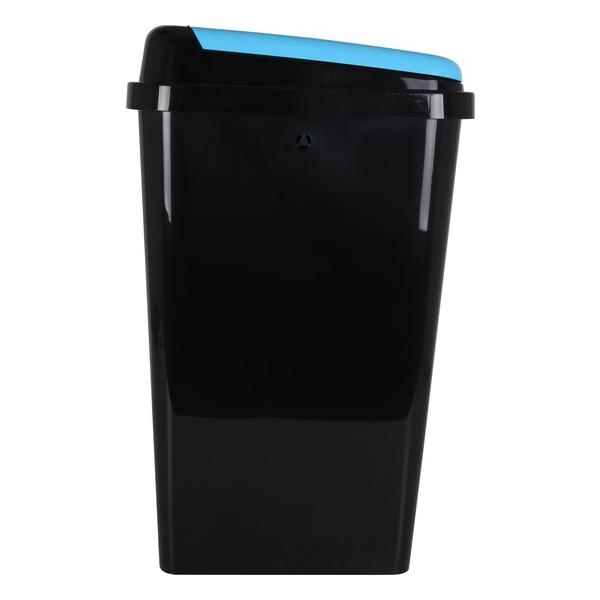 CUBO BASURA RECTANGULAR BIDO 45L NEGRO/AZUL - imagen 1