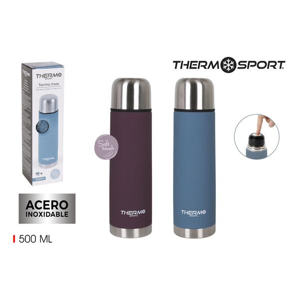 TERMO INOXIDABLE 500ML SOFT TOUCH - 2 SURTIDOS