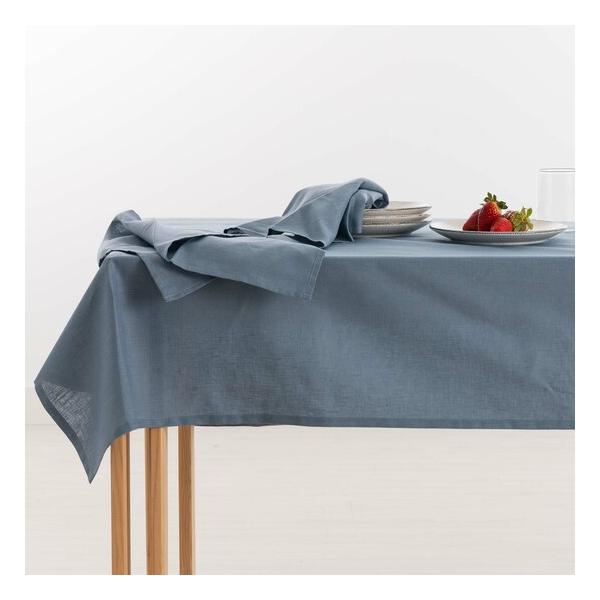 MANTEL HIDROFUGO ANTIMANCHAS LINO 100% DENIM BLUE - imagen 2