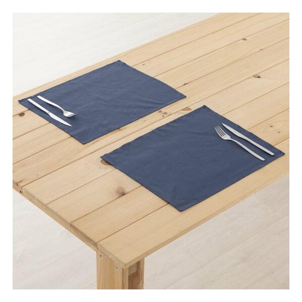 PACK 2 UNIDADES MANTEL INDIVIDUAL HIDROFUGADO ANTIMANCHAS LINO 100% NIGHT BLUE