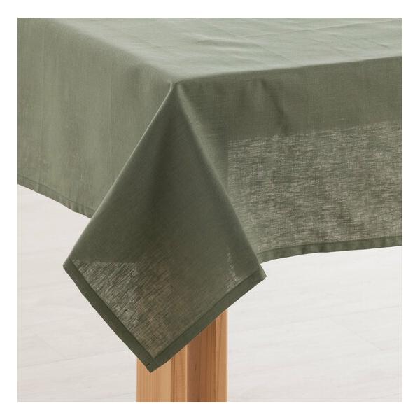 MANTEL HIDROFUGO ANTIMANCHAS LINO 100% ARMY GREEN - imagen 1