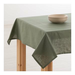 MANTEL HIDROFUGO ANTIMANCHAS LINO 100% ARMY GREEN