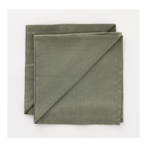 PACK 2 UNIDADES SERVILLETAS LINO 100% ARMY GREEN