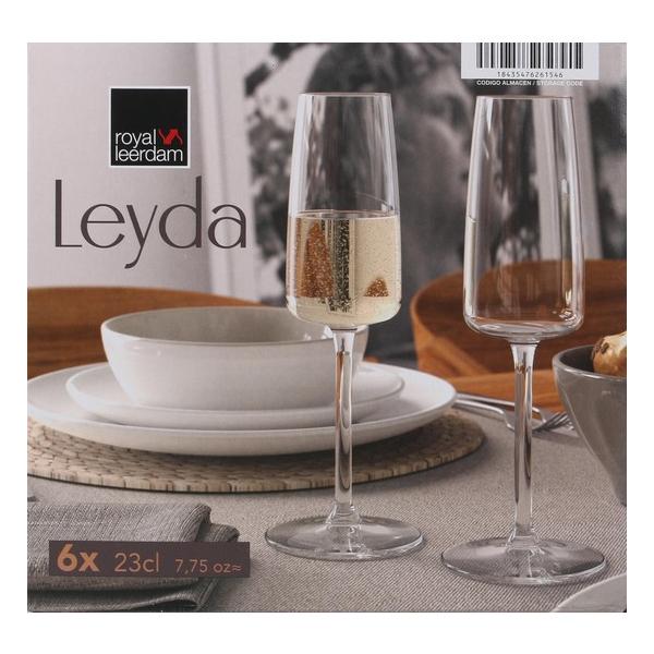 SET 6 COPAS CHAMPAGNE 23CL LEYDA - imagen 1