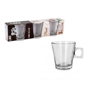 SET 3 TAZAS CAFE 8 CL LIMA PANAL