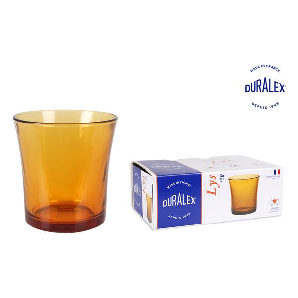 SET 6 VASOS 21CL AMBAR LYS