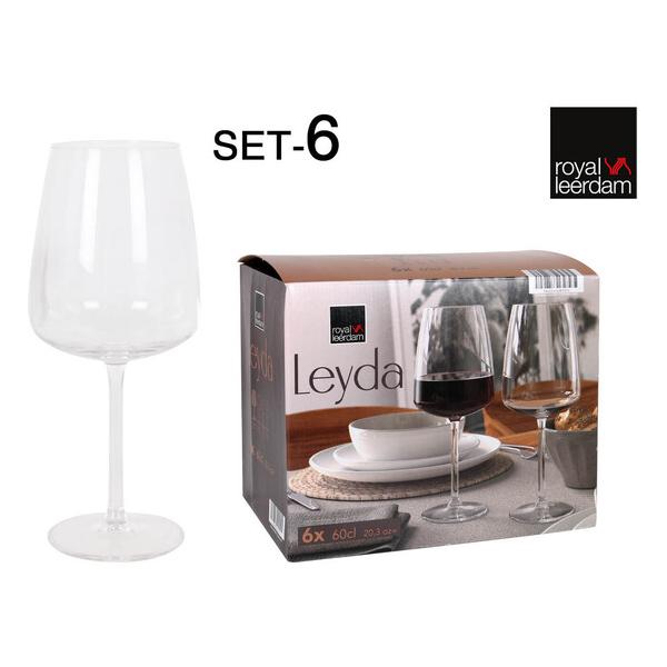 SET 6 COPAS VINO 60CL LEYDA