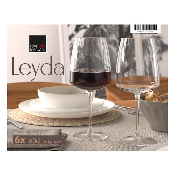 SET 6 COPAS VINO 60CL LEYDA - imagen 1