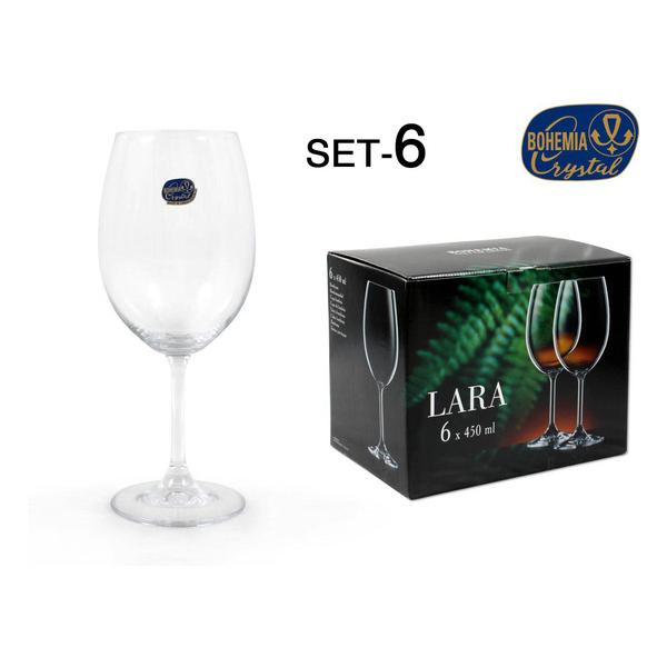 SET 6 COPA CRISTAL BOHEMIA 450CC LARA