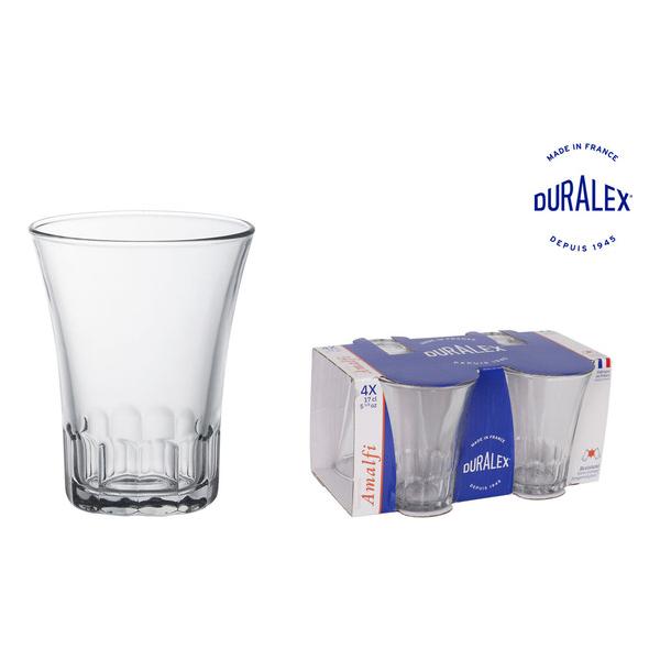 SET 4 VASOS TRANSPARENTE 17CL AMALFI