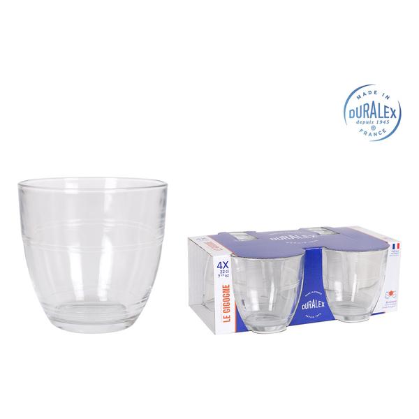 EK SET 4 VASOS TRANSPARENTE 220CC GIGOGNE - imagen 3