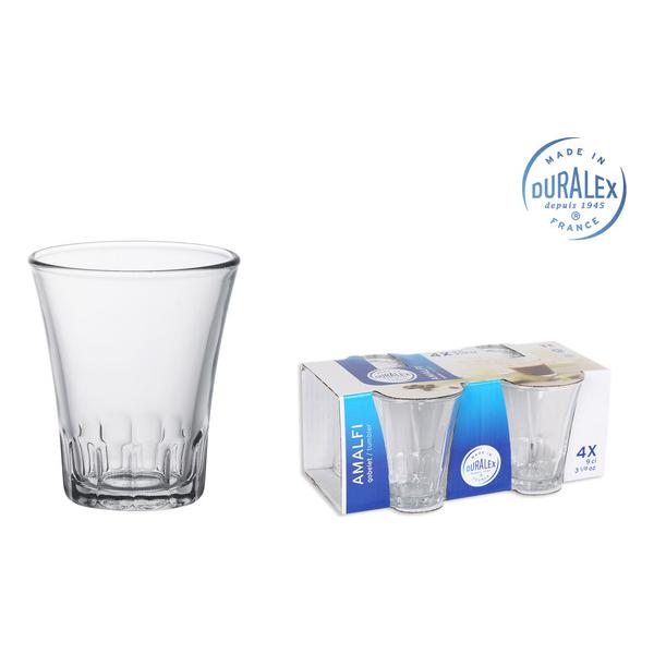 SET 4 VASOS TRANSPARENTE 9CL AMALFI