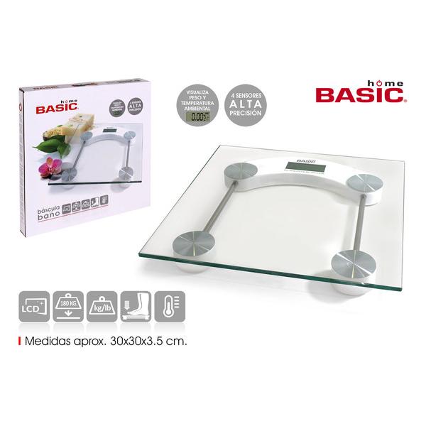 BASCULA BAÑO DIGITAL 150KG RECT. BASIC HOME - imagen 3