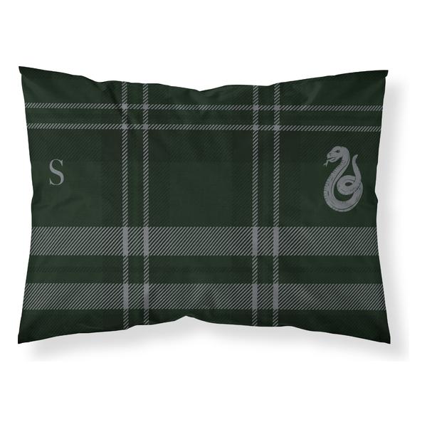 FUNDA DE ALMOHADA 100% ALGODÓN MODELO SLYTHERIN CUADRO DE 50X80CM. - imagen 1