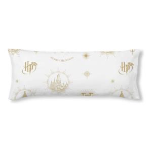 FUNDA DE ALMOHADA 100% ALGODÓN MODELO HOGWARTS GOLD CHRISTMAS DE 105 CM.