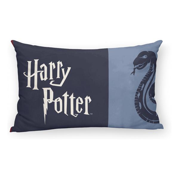 FUNDA DE ALMOHADA 100% ALGODÓN HOGWARTS CUADROS AZUL DE 30X50. - imagen 1