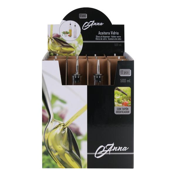 ACEITERA VIDRIO 500ML T/METAL ANNA