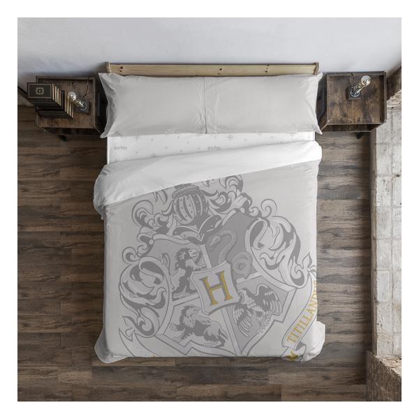 FUNDA NÓRDICA CON BOTONES 100% ALGODÓN MODELO HOGWARTS GREY PARA CAMA DE 105 (180X220 CM) - imagen 2