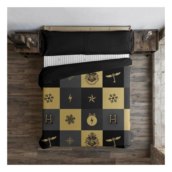 FUNDA NÓRDICA CON BOTONES 100% ALGODÓN MODELO HOGWARTS CUADROS NAVIDAD PARA CAMA DE 80 (140X200 CM.) - imagen 2