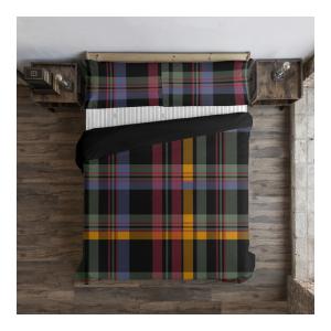 FUNDA NÓRDICA CON BOTONES 100% ALGODÓN MODELO HOGWARTS CUADRO COLORES PARA CAMA DE 90 ( 155X220 CM.)