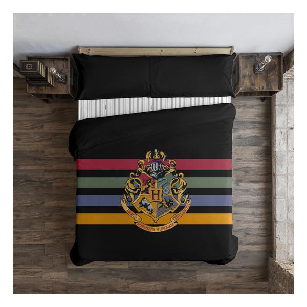 FUNDA NÓRDICA CON BOTONES 100% ALGODÓN MODELO HOGWARTS BLACK PARA CAMA DE 105 (180X220 CM) - imagen 3