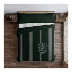 FUNDA NÓRDICA CON BOTONES 100% ALGODÓN MODELO SLYTHERIN RAYAS PARA CAMA DE 135/140 (220X220 CM)