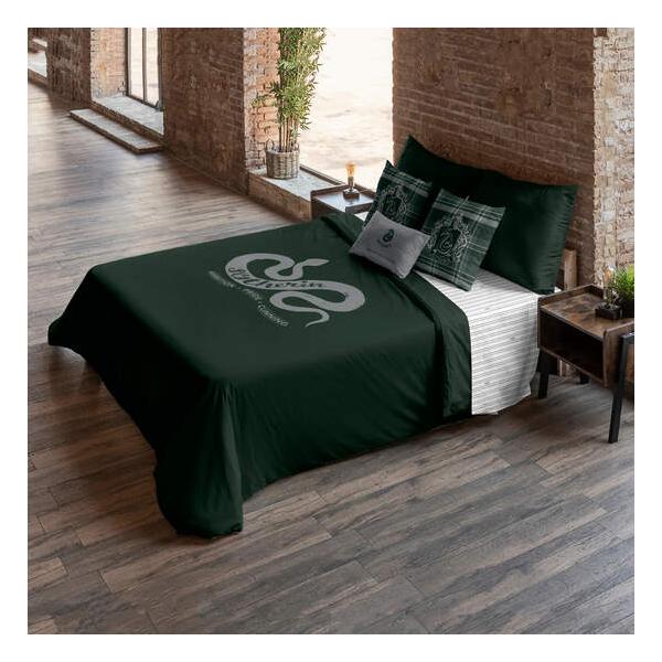 FUNDA NÓRDICA CON BOTONES 100% ALGODÓN MODELO SLYTHERIN VALUES PARA CAMA DE 180 (260X240 CM)