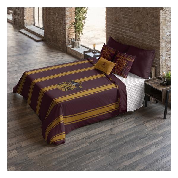 FUNDA NÓRDICA CON BOTONES 100% ALGODÓN MODELO GRYFFINDOR RAYAS PARA CAMA DE 135/140 (220X220 CM)