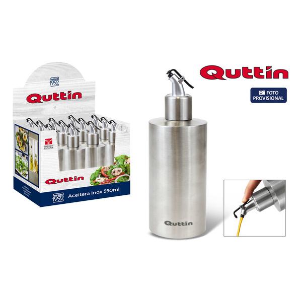 ACEITERA INOX 550ML C/TAPÓN QUTTIN