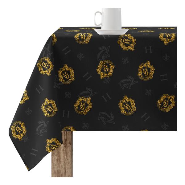 MANTEL RESINADO (TACTO PLASTIFICADO) ANTIMANCHAS MODELO HUFFLEPUFF SHIELD BLACK