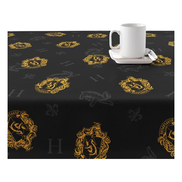 MANTEL RESINADO (TACTO PLASTIFICADO) ANTIMANCHAS MODELO HUFFLEPUFF SHIELD BLACK - imagen 1