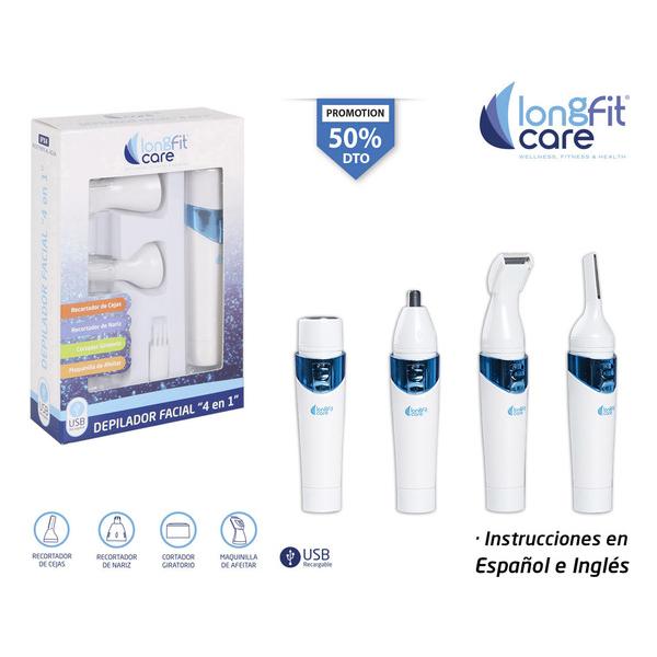 DEPILADOR FACIAL 4 EN 1 LONGFIT CARE