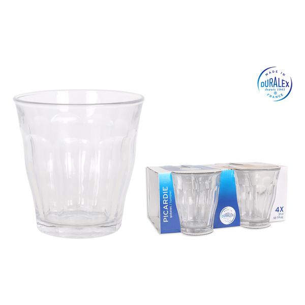 EK SET 4 VASOS TRANSPARENTE 310CC PICARDIE