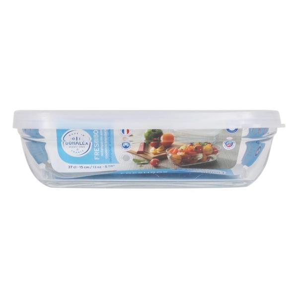 FIAMBRERA TRANSPARENTE 15CM RECTANGULAR C/TAPA FRESHBOX