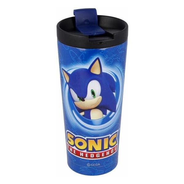 VASO CAFE ACERO INOXIDABLE SONIC THE HEDGEHOG 425ML