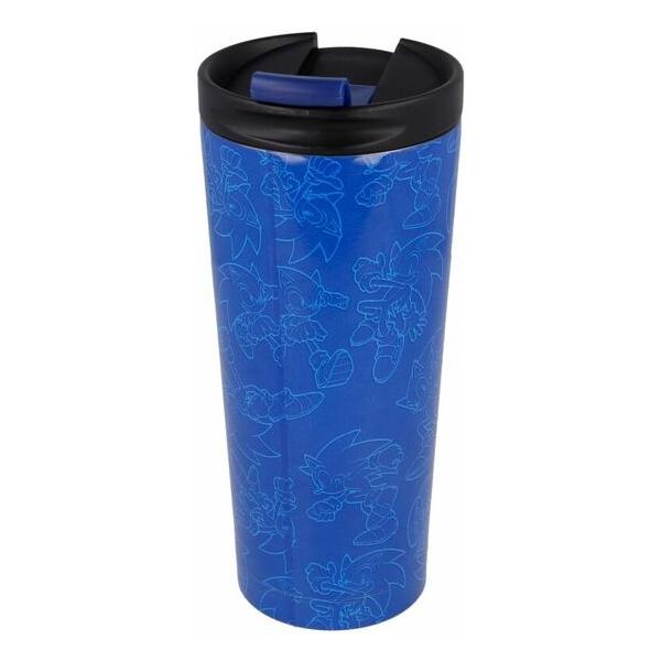 VASO CAFE ACERO INOXIDABLE SONIC THE HEDGEHOG 425ML - imagen 1