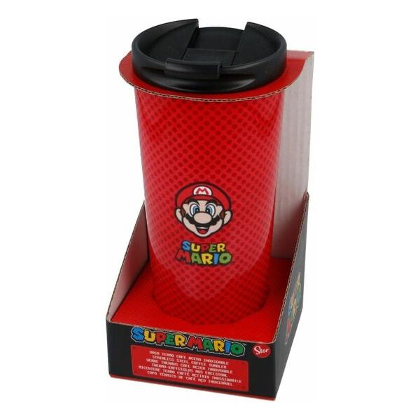 VASO CAFE ACERO INOXIDABLE SUPER MARIO BROS NINTENDO 425ML - imagen 2