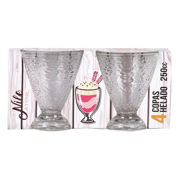 SET 4 COPAS HELADO 250CC NILE STONE - imagen 1