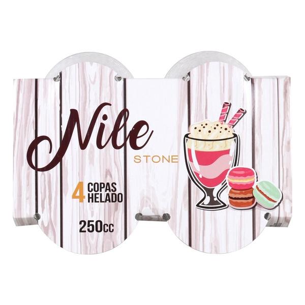 SET 4 COPAS HELADO 250CC NILE STONE - imagen 3