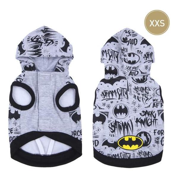 SUDADERA PARA PERRO XXS COTTON BRUSHED BATMAN BLACK