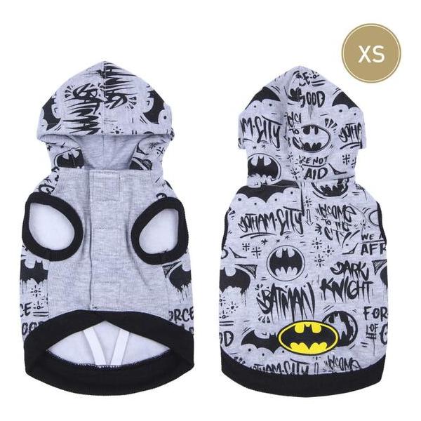 SUDADERA PARA PERRO XS COTTON BRUSHED BATMAN BLACK