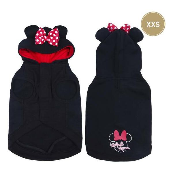 SUDADERA PARA PERRO XXS COTTON BRUSHED MINNIE BLACK